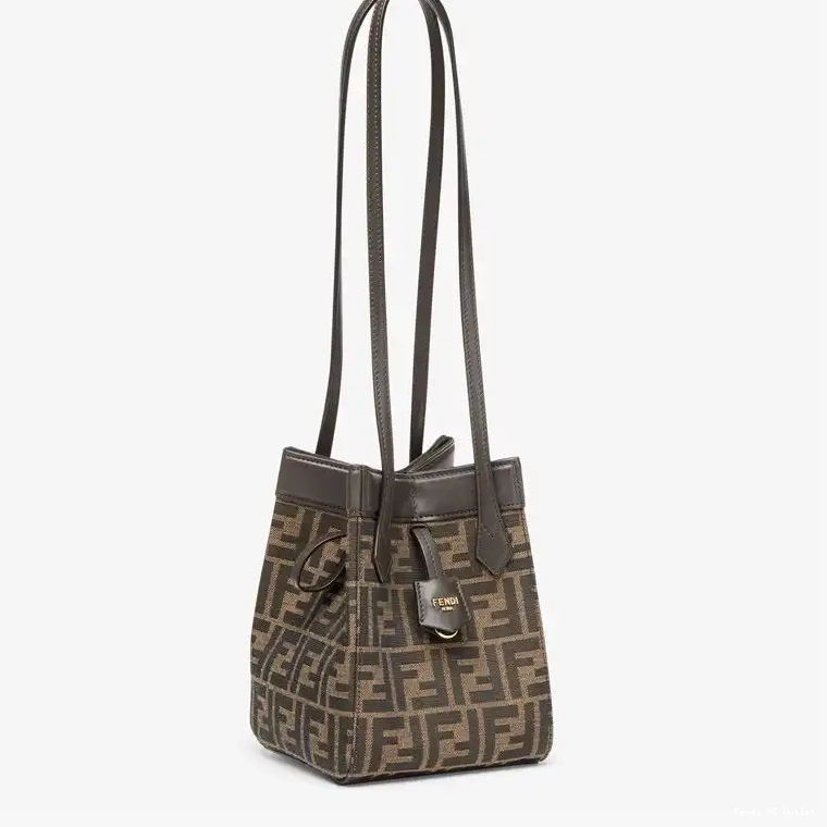 Brown Motif FF Origami Bag Mini Fabric Fendi In 0507